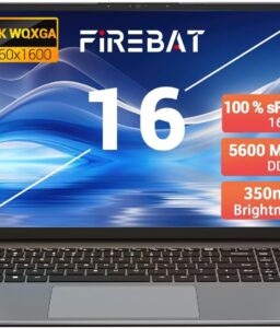 Laptop Computer Ultrabook, 16in Quad HD, 4.9GHz AMD Ryzen H 255, Radeon 780M Graphics, 16GB DDR5 5600MHz RAM,512GB M.2 PCIe SSD, TF Card Slot, Portable Gaming/School/Business Notebook Computer